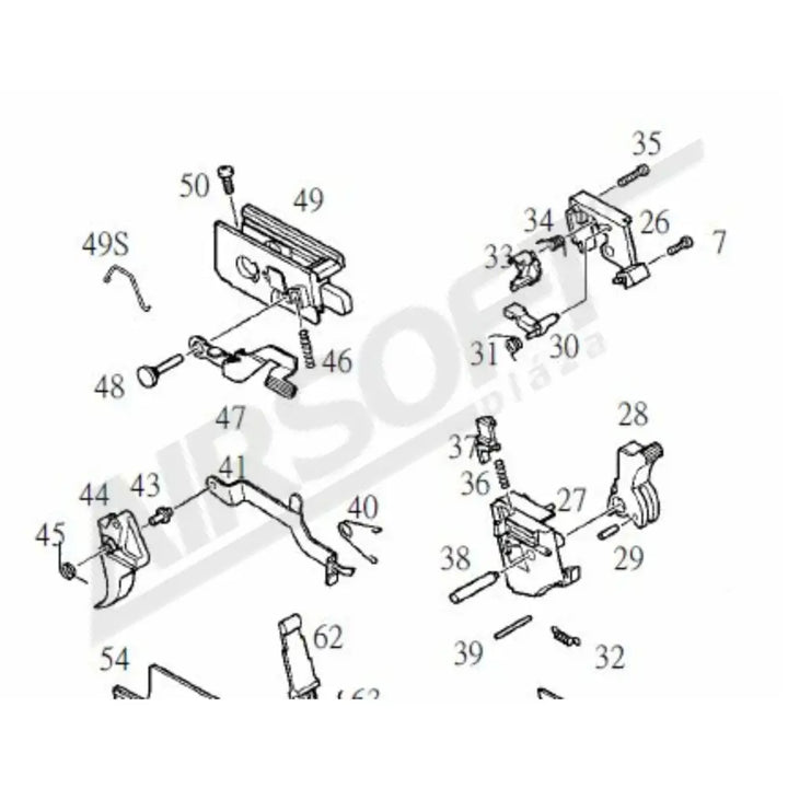 KJW KP-01 REAR CHASSIS (KP-01-39)