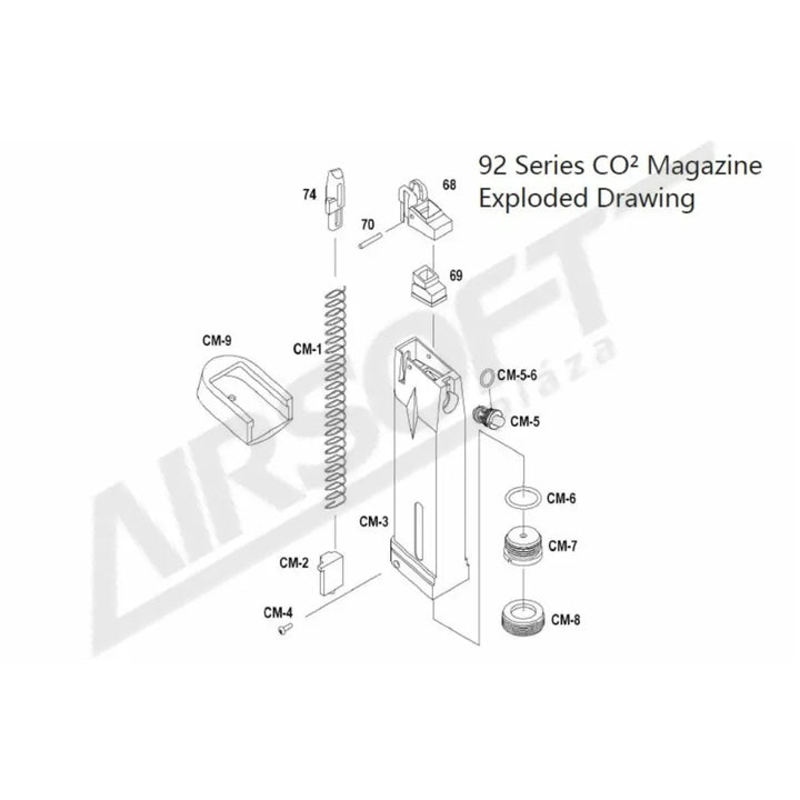 KJW M9A1 CO2 KIERESZTŐ SZELEP  O GYŰRŰ *1 (M9A1-CM-5-5)