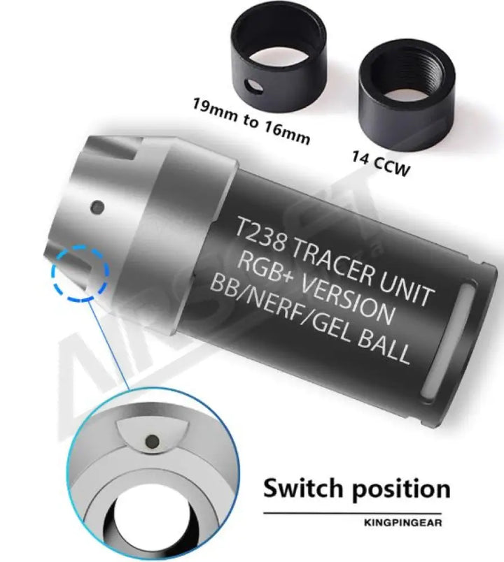 T238 Rgb Tracer Hangtompító - Fekete Zöld Bb-Hez Tracerek