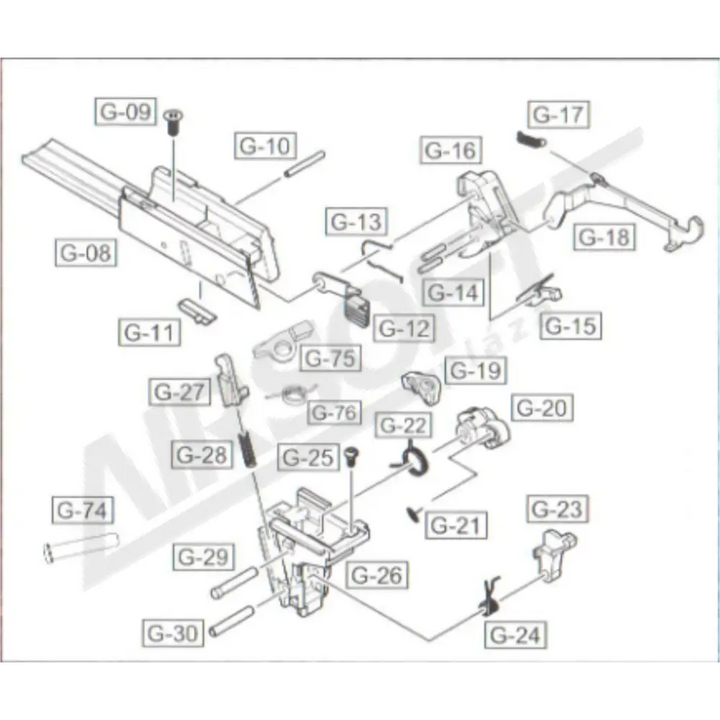 WE GLOCK G17 KALAPÁCS GÖRGŐ (G-21)