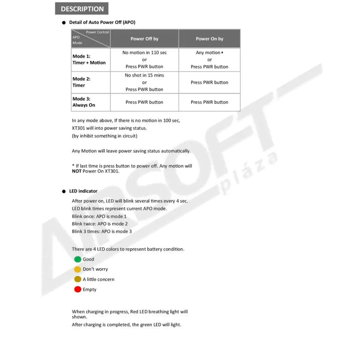 XCORTECH XT301 MK2 TRACER HANGTOMPÍTÓ - RÖVID - PIROS TRACER BB-HEZ