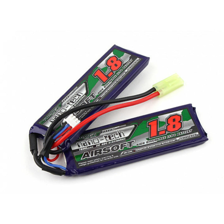 TURNIGY NANO-TECH 1800mah 2S 20-40C LIPO AIRSOFT AKKUMULÁTOR NG1800B2S20